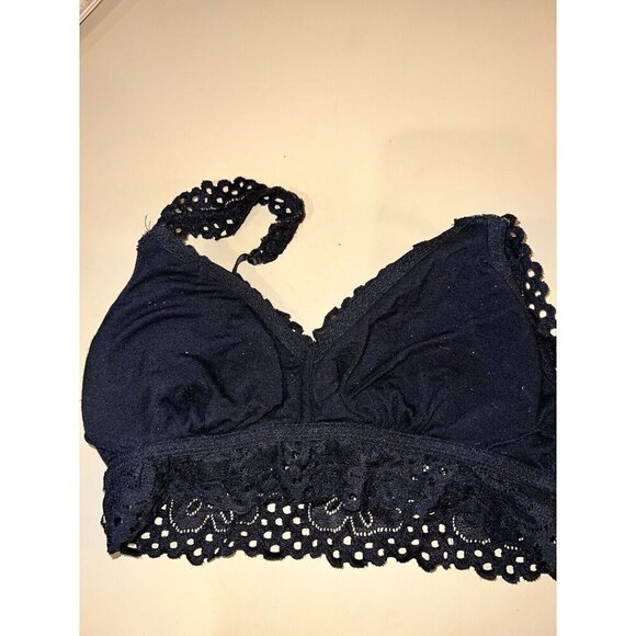 Live Love Dream Aeropostale Bra Women XS Black Lace Bralette Wireless Padded - Picture 15 of 16